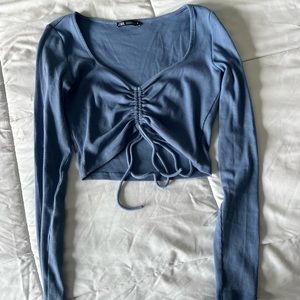 Zara long sleeve crop